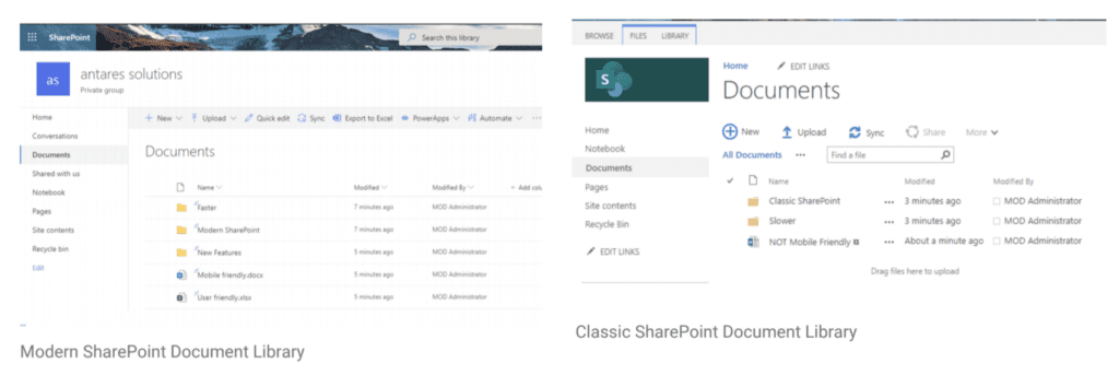Classic Vs Modern Sharepoint What S The Difference Antares Solutions