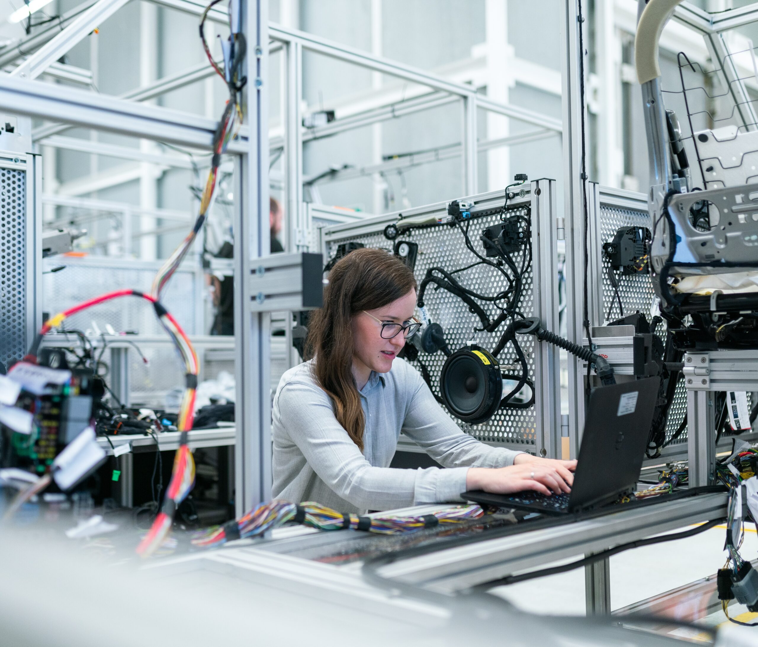 Women working on machinery